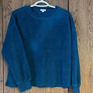 Dylan Teal Fleece Sweater